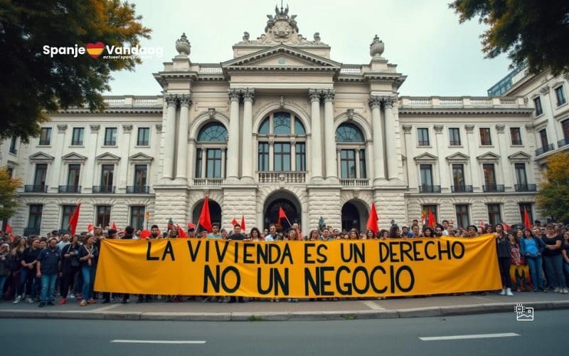 Duizenden Spanjaarden de straat op voor eerlijke huisvesting op 5 april