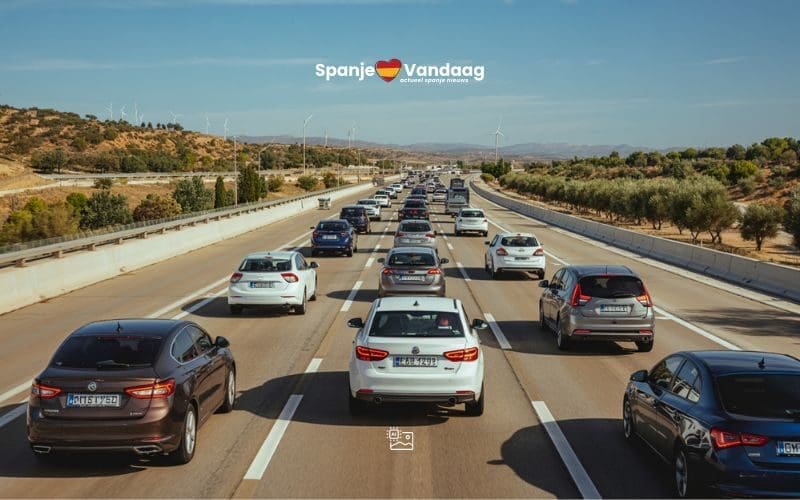 Wanneer is het toegestaan om in Spanje op het middelste rijvak te rijden?