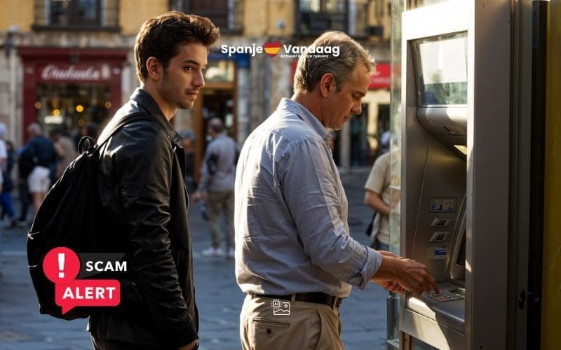 Let op bij het pinnen in Spanje want criminelen gebruiken ‘shouldering’ om je pincode te stelen