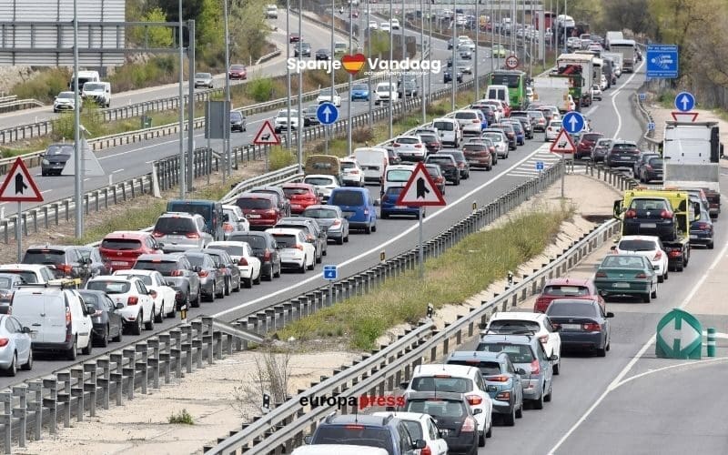 Drukte op Spaanse wegen tijdens lang weekend in mei