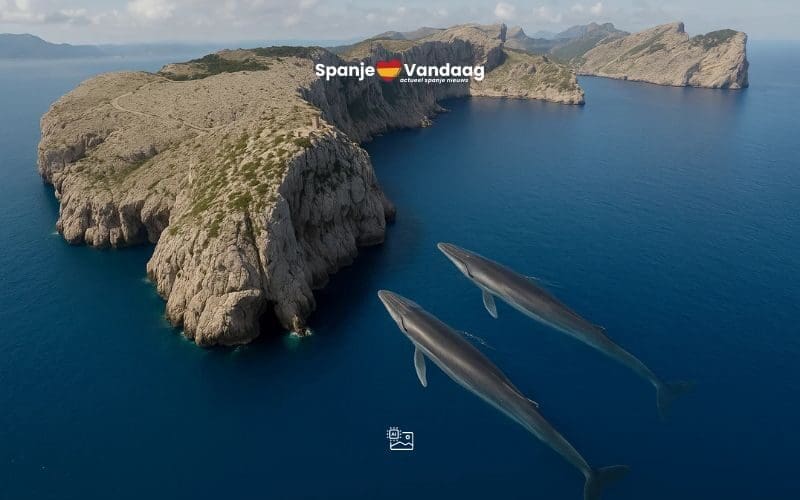 Indrukwekkende walvissen gespot nabij Formentor op Mallorca