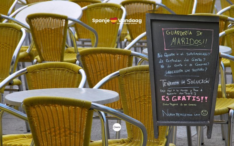 ‘Crèche voor echtgenoten’ in een bar in Dénia zorgt voor online rel