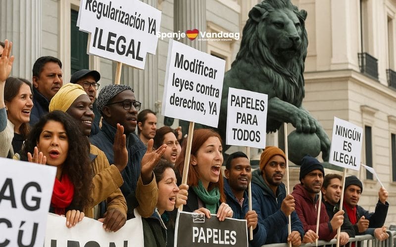 Spaanse regering overweegt massale legalisering migranten die zich al voor eind 2024 in het land bevinden