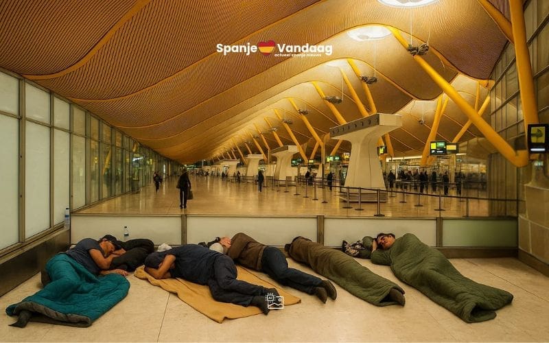 Luchthavenbeheerder Aena eist van Madrid actie voor daklozen op luchthaven Barajas