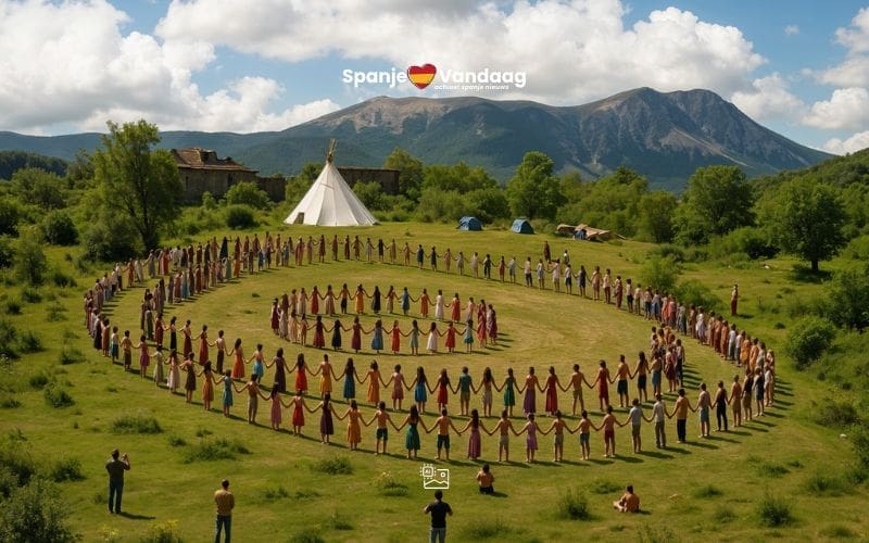 Controversiële Regenboog gemeenschap keert terug naar verlaten dorp in de Pyreneeën voor maanfestival