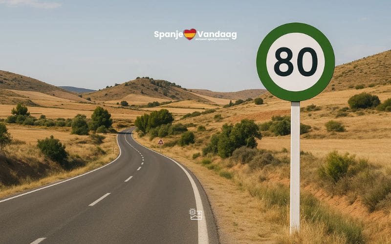 Krijgt Spanje ook verkeersborden met een groene rand en wat geven deze aan?