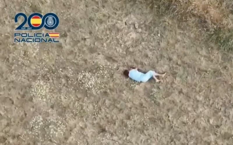 Politie zet drone in ouderen met Alzheimer in hitte te redden bij Madrid