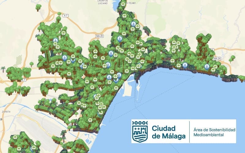 Málaga maakt kaart met koele plekken voor de zomerhitte
