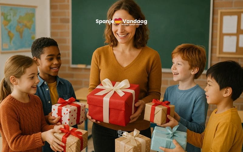 De Spaanse traditie van cadeaus geven aan leraren aan het einde van het schooljaar