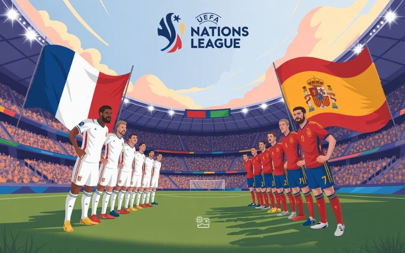 VOETBAL: Spanje en Frankrijk strijden om finaleplek in UEFA Nations League