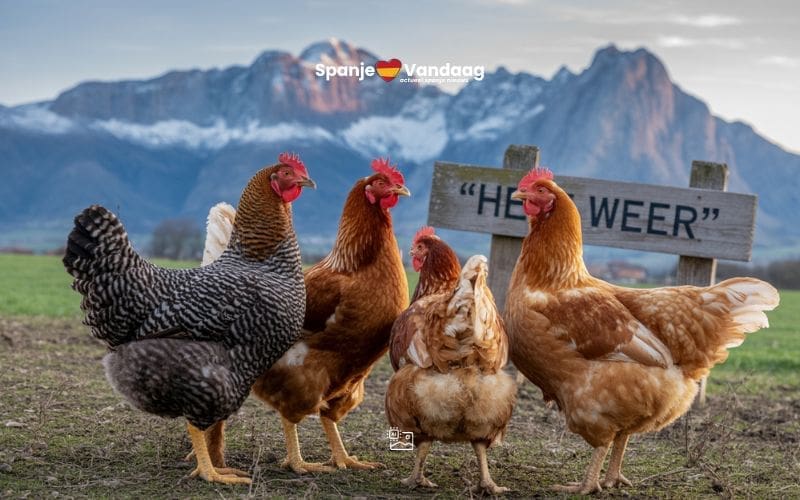 Kippen in Aragón voorspellen regen als eeuwenoude wijsheid