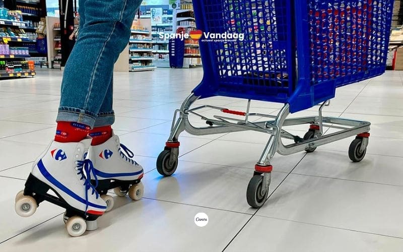 Carrefour Spanje maakt winkelen op rolschaatsen deze zomer mogelijk