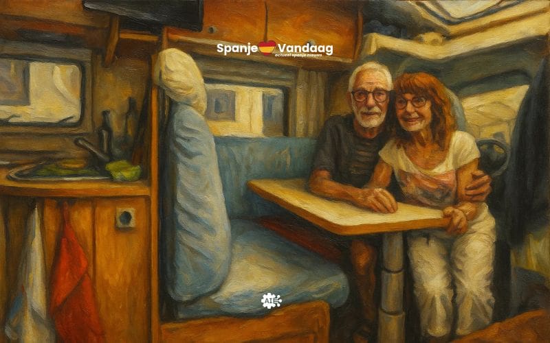 80-jarige Nederlandse vrouw reist samen met haar dertien jaar oudere Spaanse man door Galicië in hun camper