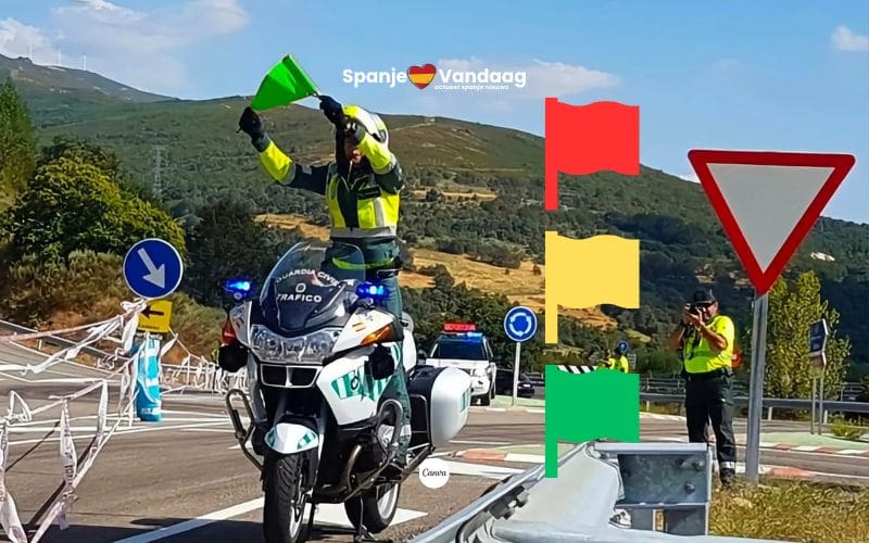 Dit betekenen de gekleurde vlaggen van de Guardia Civil in Spanje