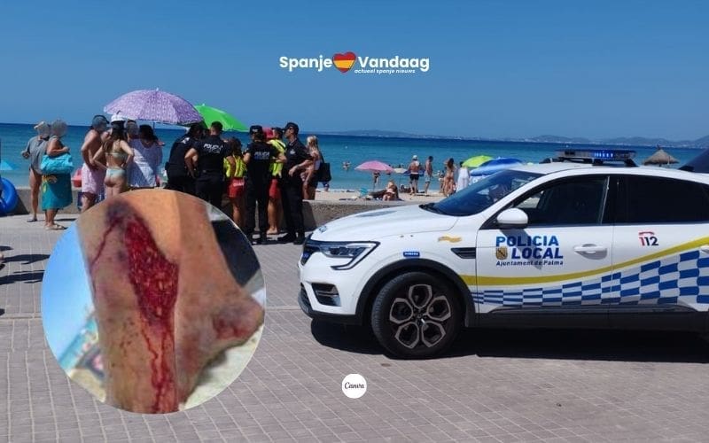 Welke vis beet een buitenlandse toerist bij een strand op Mallorca?