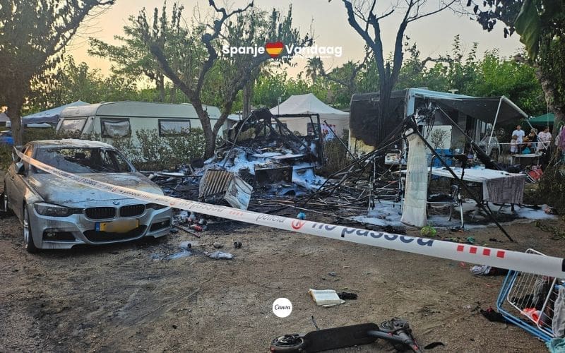 3.000 mensen geëvacueerd tijdens grote brand op Camping El Vendrell Platja aan de Costa Dorada
