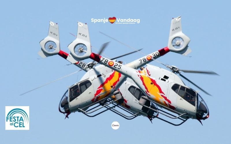 Acrobatische vliegtuigen en straaljagers tijdens vliegshow ‘Festa al Cel’ in Salou
