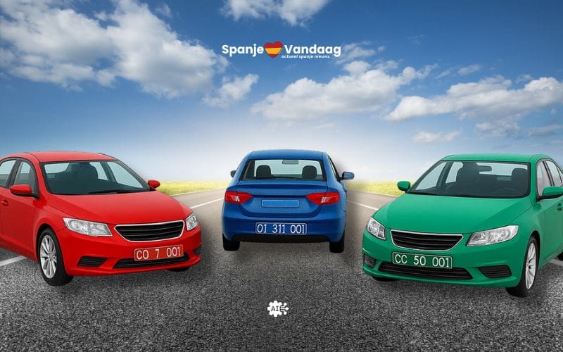 Wat is een groene kentekenplaat in Spanje en wat is het verschil met een rode?