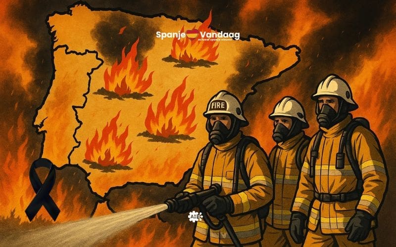 Tientallen natuur- en bosbranden eisen derde dodelijke slachtoffer in Spanje