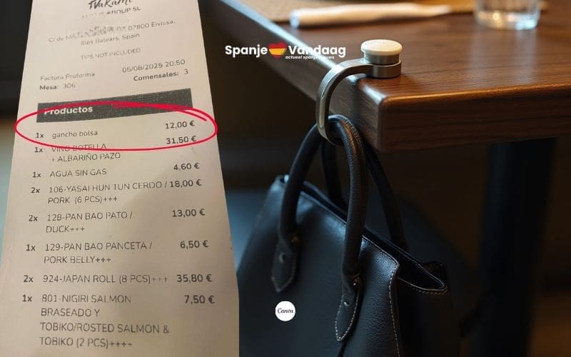 Restaurant op Ibiza eist 36.000 euro schadevergoeding na virale klacht over tassenhaakje