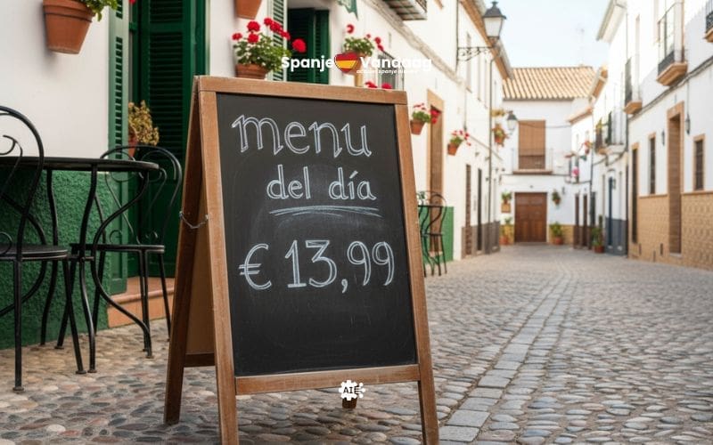 Prijs van een dagmenu of ‘menú del día’ in Spanje gestegen naar gemiddeld 14 euro