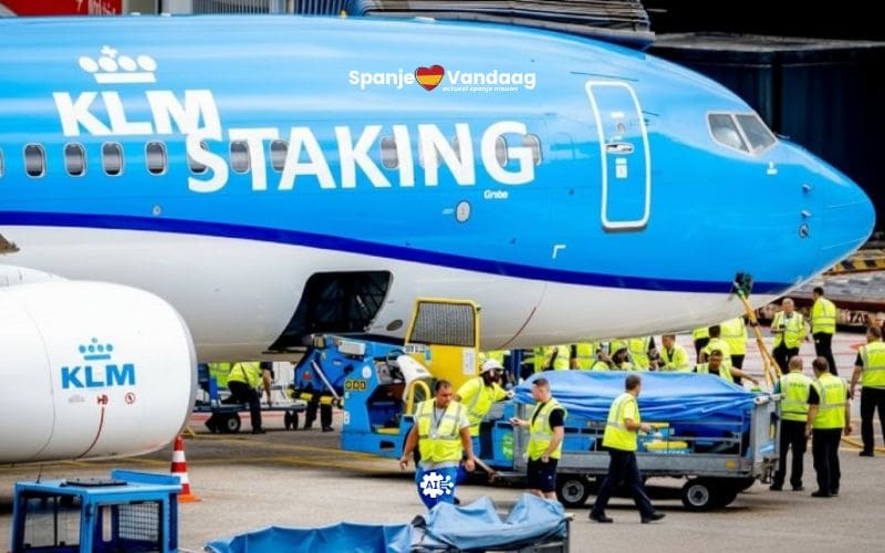 KLM annuleert ook vluchten naar Spanje door staking grondpersoneel