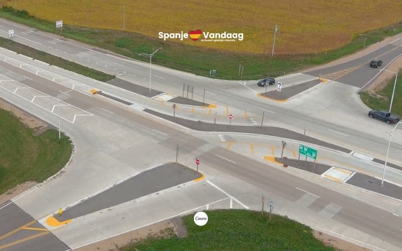 Gaan rotondes in Spanje plaats maken voor nieuwe kruispunten die sneller, veiliger en goedkoper zijn?