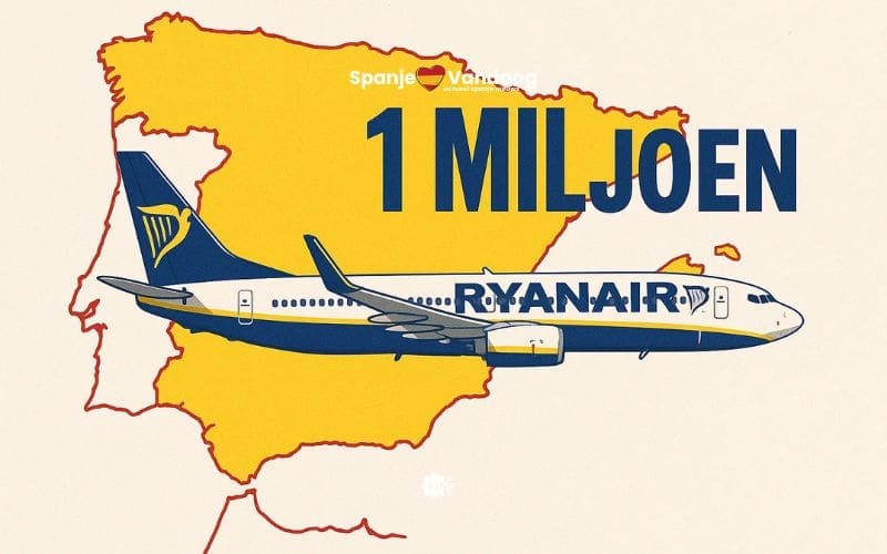 Ryanair schrapt bij deze regionale vliegvelden in Spanje één miljoen zitplaatsen