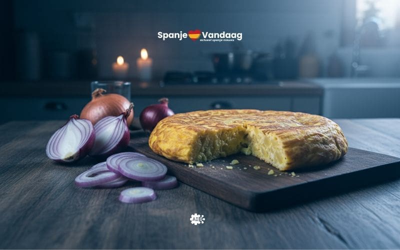 Spanjaarden hebben de voorkeur voor tortilla de patatas met ui en licht gebakken
