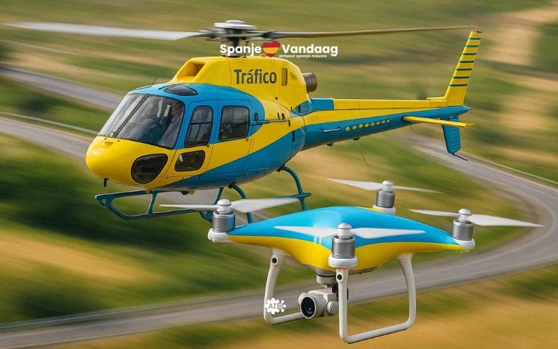 Geen controle op wegen in Spanje nu helikopters van de verkeerspolitie niet vliegen