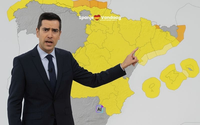 Storm Benjamín raast over Noord-Spanje met weerwaarschuwingen voor wind