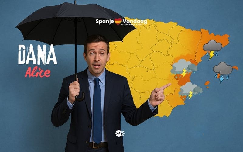 DANA ‘Alice’ zorgt voor hevige regen en oranje waarschuwingen voor Valencia en Alicante