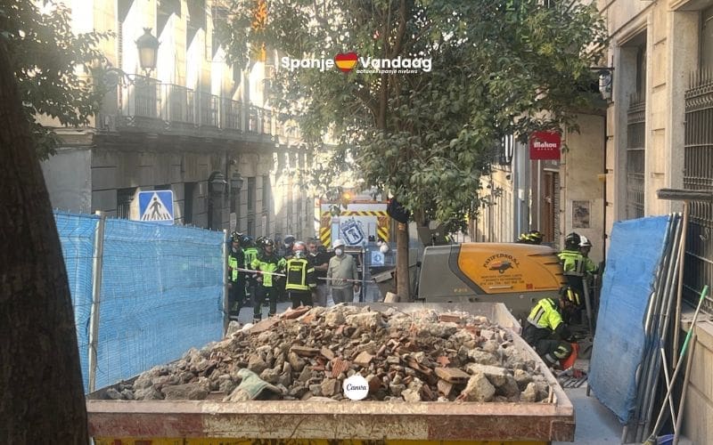 Paniek en gewonden in Madrid na instorten gebouw tijdens verbouwing tot hotel