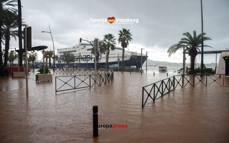 Ibiza in chaos door ongekende regenval