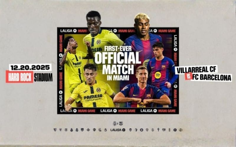 Competitiewedstrijd FC Barcelona-Villarreal wordt gespeeld in Miami en de Supercup in Saoedi-Arabië