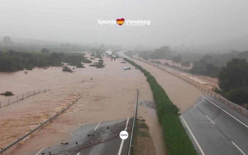 DANA zorgt voor overstromingen en gesloten AP‑7 snelweg in Tarragona met ES‑Alert’s