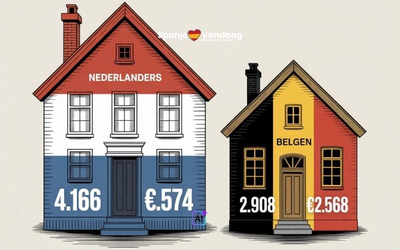 Nederlanders kopen meer en Belgen minder woningen in het eerste halfjaar van 2025 in Spanje