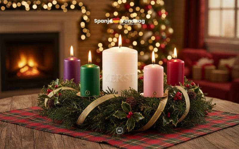 Ken jij de betekenis van de gekleurde kaarsen in de adventskrans in Spanje?