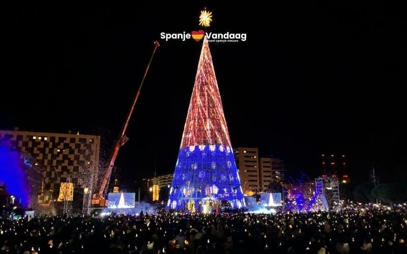 Strijd om de hoogste kerstboom van Spanje tussen Badalona en Vigo
