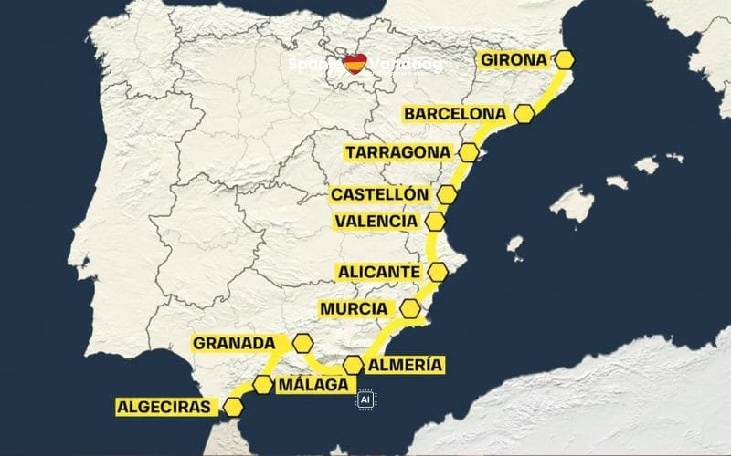 Spanje boekt zichtbare vooruitgang aan de Corredor Mediterráneo treinroute