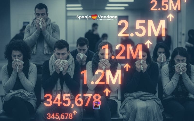 Griepgevallen in Spanje stijgen fors en overschrijden niveaus van voorgaande jaren