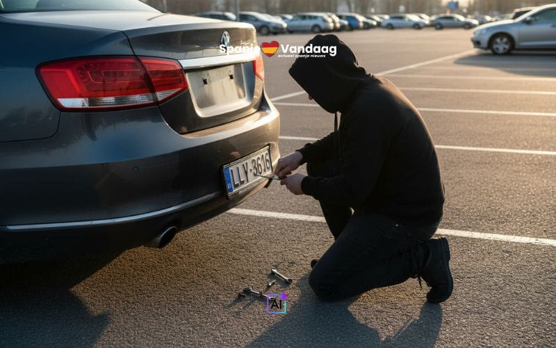 Buitenlandse kentekenplaten gestolen in Spanje, iets wat ook Nederlanders of Belgen kan gebeuren