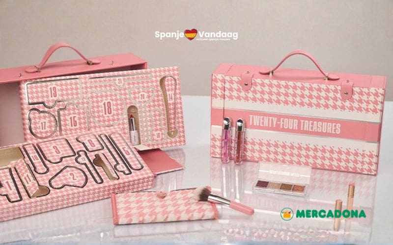 Mercadona verrast met betaalbare adventskalender vol make-up in elegant koffertje