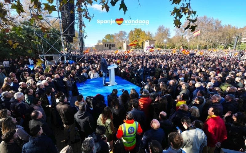 PP-protest in Madrid tegen de Spaanse premier Sánchez (UPDATE)
