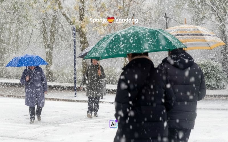 Koude luchtmassa en sneeuwval met meerdere waarschuwingen in Spanje