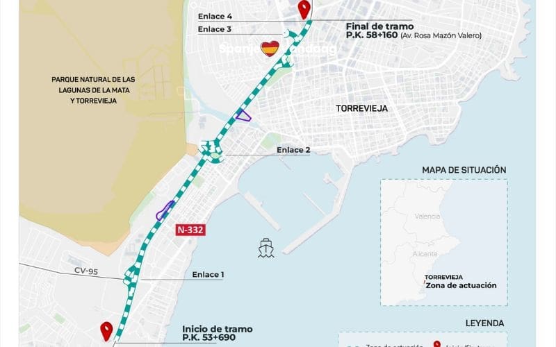 Nog steeds geen start voor verdubbeling N-332 bij Torrevieja ondanks goedkeuring in februari