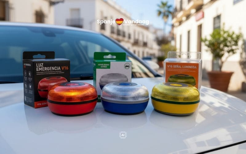 Eén V16-noodlamp, tientallen merken en waarom de markt in Spanje zo verwarrend is