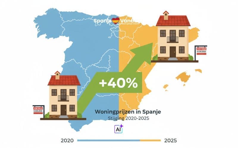 Woningprijzen in Spanje stegen in vijf jaar tijd met ruim 40 procent