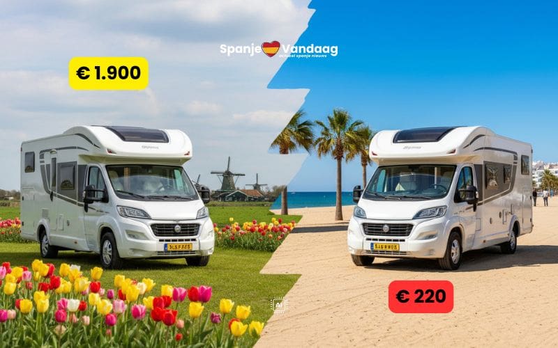 Nederlandse kampeerauto belasting verdubbelt, maar hoe is dat in Spanje?