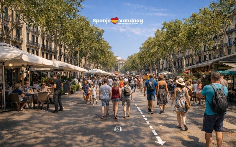 Barcelona maakt de beroemde Ramblas ruimer door terrassen anders te plaatsen
